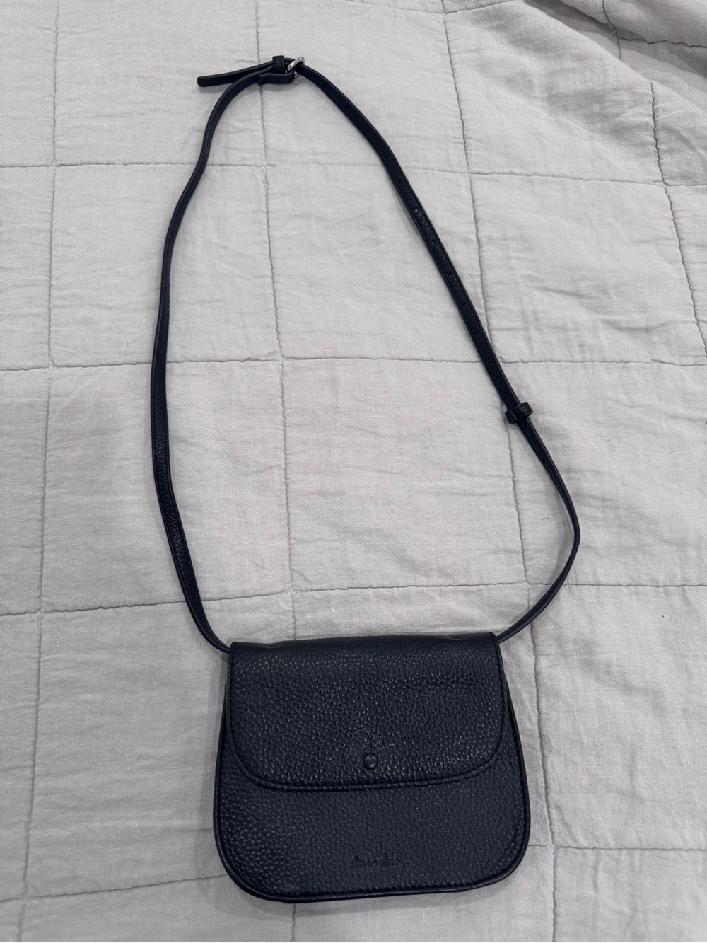 Steven Alan Black Leather Crossbody Bag